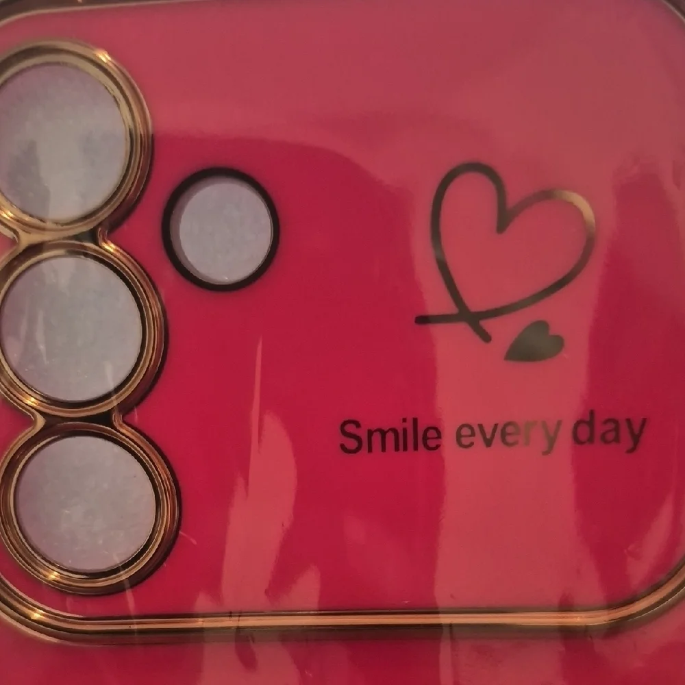 Samsung Pink Case with Gold Trim
